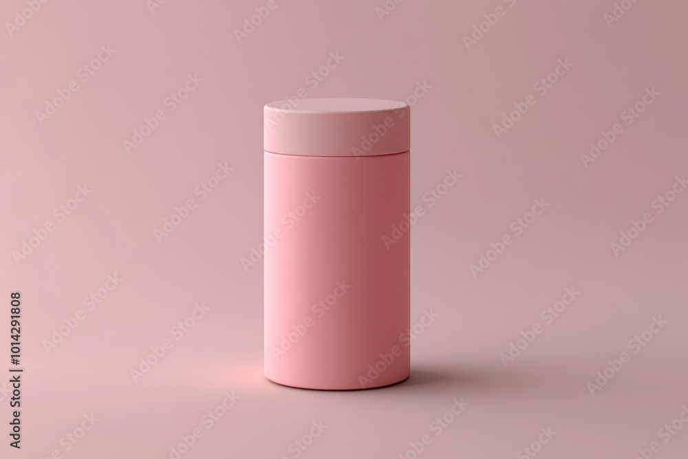 Pink Cylinder Container Mockup Pink Cylinder Container Mockup