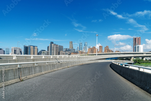 city highway interchange in shanghai on traffic rush hour