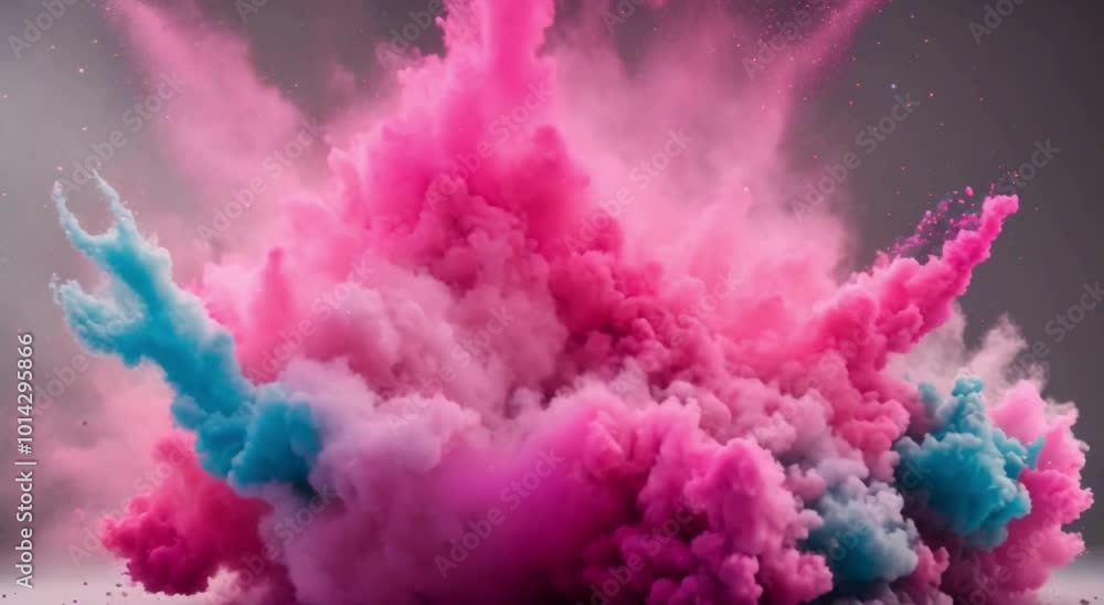 Dynamic Burst of Colorful Powder in Mid-Air Dynamic Burst of Colorful Powder in Mid-Air