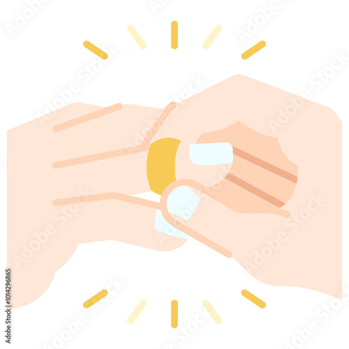 hand proposing Flat Icon