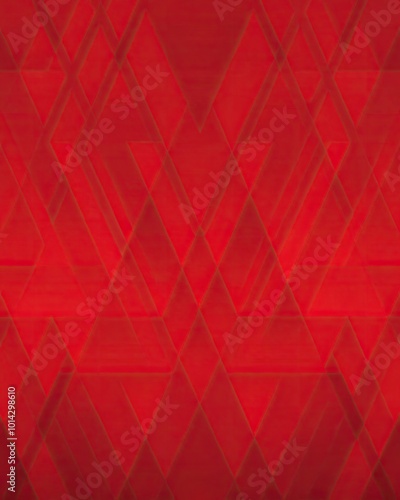 Bold red geometric pattern with a sophisticated touch.