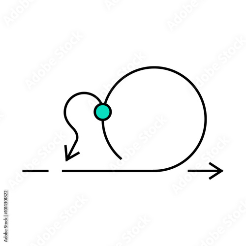 return back line icon vector. return back sign. isolated symbol illustration