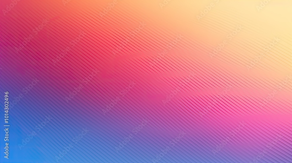 Obraz premium Abstract gradient background with colors of pink, blue, orange, and yellow.