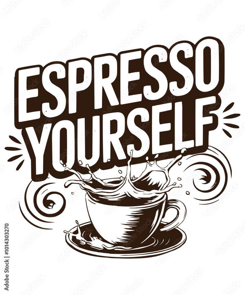 Espresso Coffee Typography T-Shirt Design Espresso Coffee Typography T-Shirt Design