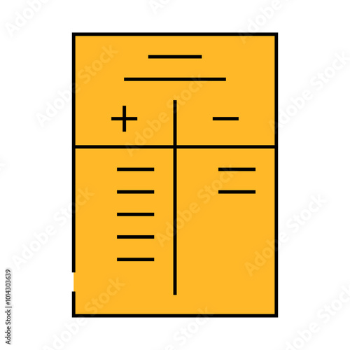pros and cons line icon vector. pros and cons sign. isolated symbol illustration