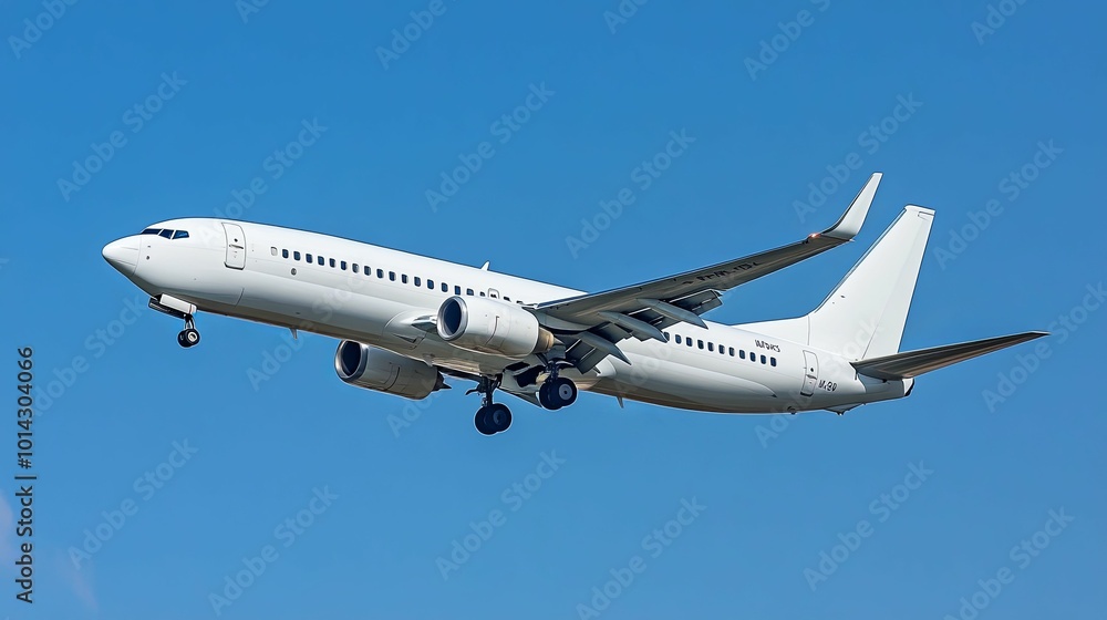 White Boeing 737-800 Airplane in Flight White Boeing 737-800 Airplane in Flight