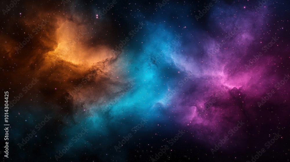 Obraz premium Cosmic Nebula Background Space Galaxy Stars Nebula Astronomic Universe Night Sky