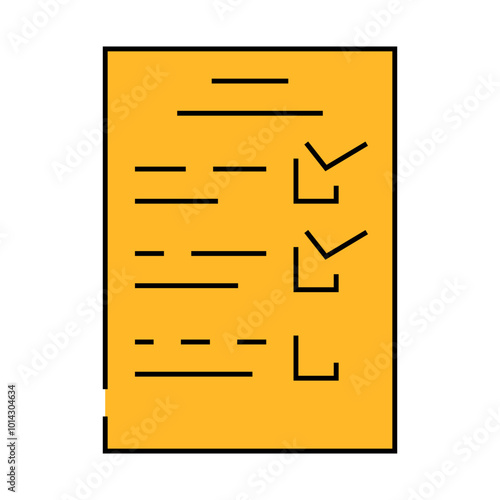 check list line icon vector. check list sign. isolated symbol illustration