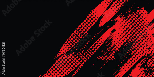 Black red grunge texture vector background. Old wall. Textured template for design. Embossed painted stucco wall.