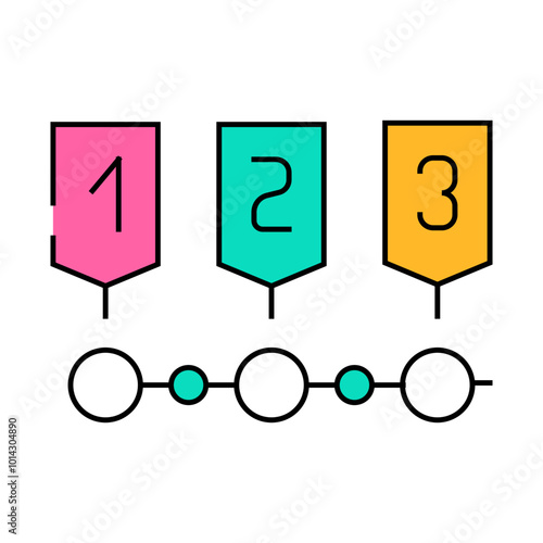 stages of planning line icon vector. stages of planning sign. isolated symbol illustration