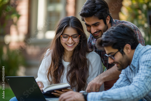 Multi-ethnic university students are tutoring at the university.