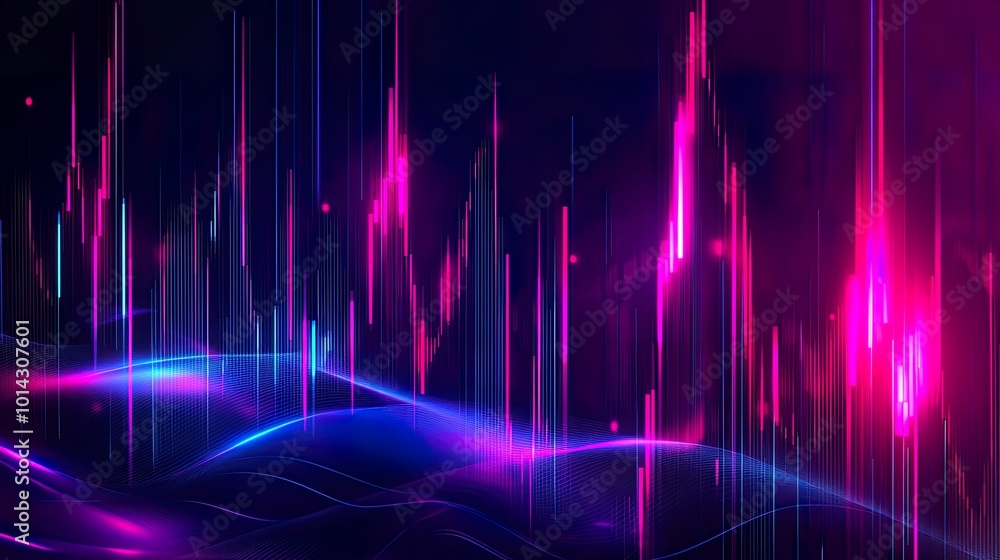 Abstract digital soundwave visualization. Abstract digital soundwave visualization.