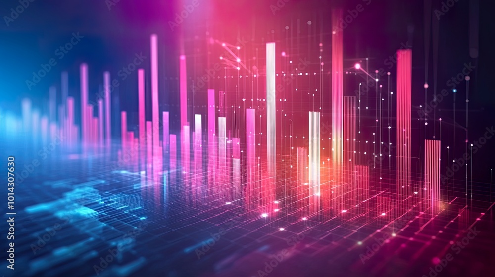 Abstract data visualization in vibrant colors. Abstract data visualization in vibrant colors.