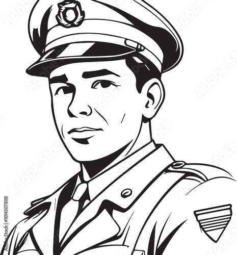 Cartoon character drawing of a repairman