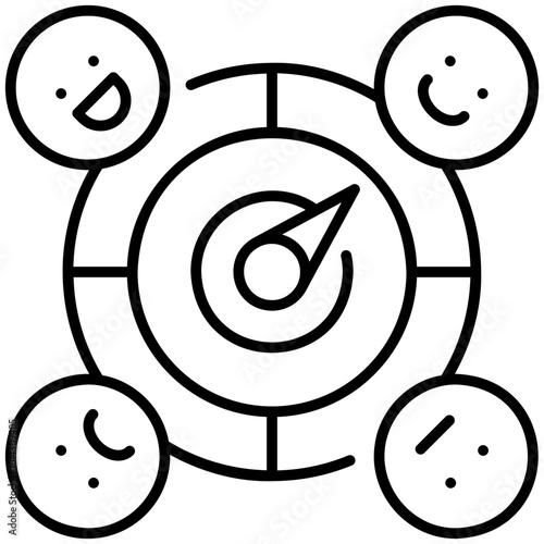 customer satisfaction Detailed Outline Icon