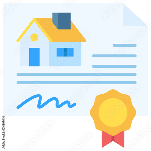 house certificate Flat Icon