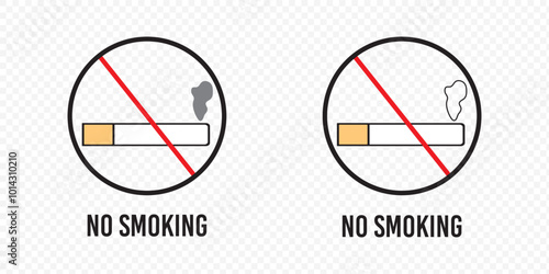 No smoking sign. Smoking area. black symbol. Vector