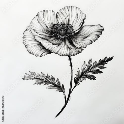 flower, nature, floral, vector, rose, flowers, spring, tulip, plant, leaf, blossom, summer, illustration, drawing, design, poppy, beauty, pattern, decoration, bud, art, sketch, color, red, card