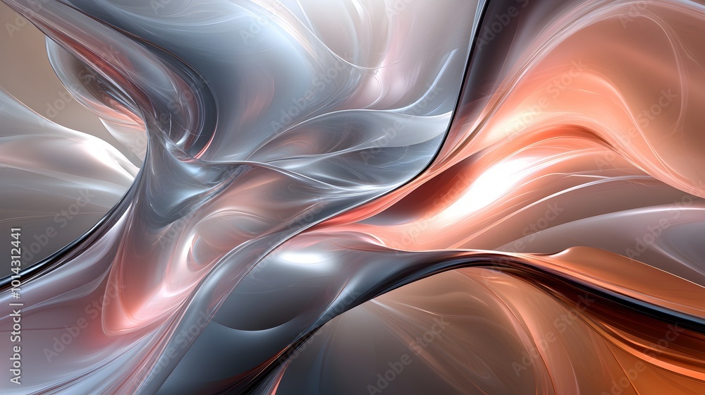 Obraz premium Captivating Fluid Streaks in a Layered 3D Abstract Composition