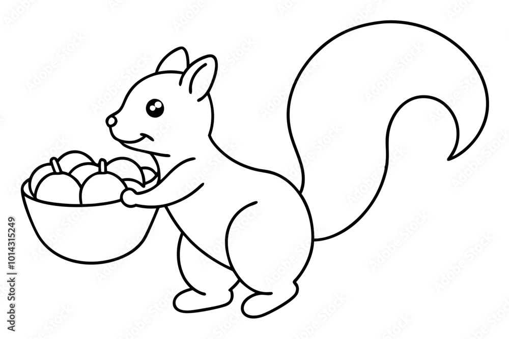 Autumn Fun with Squirrels and Their Basket of Leaves Vector Illustration Coloring Book
Autumn Fun with Squirrels and Their Basket of Leaves Vector Illustration Coloring Book