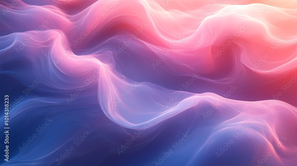Abstract background of pink and blue flowing waves, glowing with warm light. Abstract background of pink and blue flowing waves, glowing with warm light.