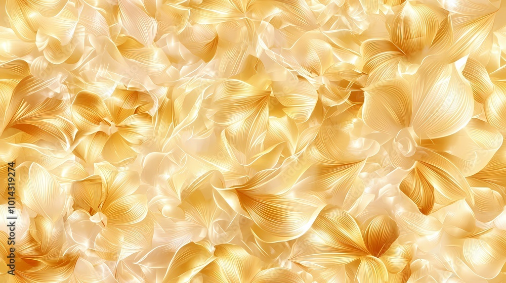 The image shows a close-up of a bunch of golden flower petals. The image is a close-up of a bunch of delicate golden flower petals with veins that create a swirling pattern. The image shows a close-up of a bunch of golden flower petals. The image is a close-up of a bunch of delicate golden flower petals with veins that create a swirling pattern.