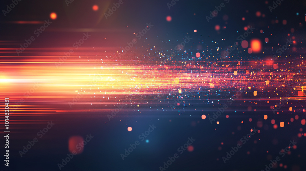 Obraz premium background with lights Image depicts an abstract scene with glowing orange and blue bokeh lights.