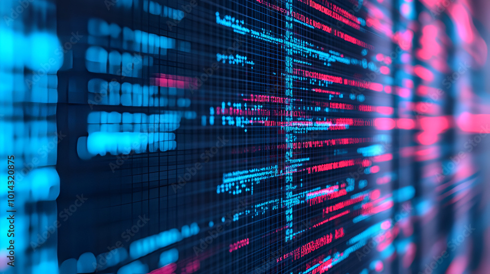 An abstract representation of digital transformation, where virtual ...
