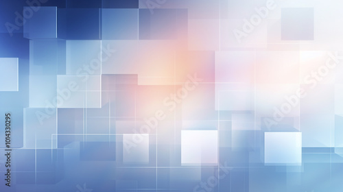 Background Abstract for Blue colored Tech Finance Fintech Pixel Pattern. 3d rendering of white and blue abstract geometric background. 