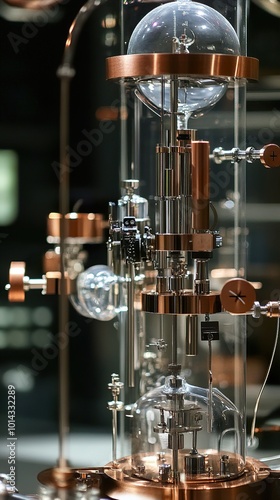 Close-up of a Complex Scientific Apparatus