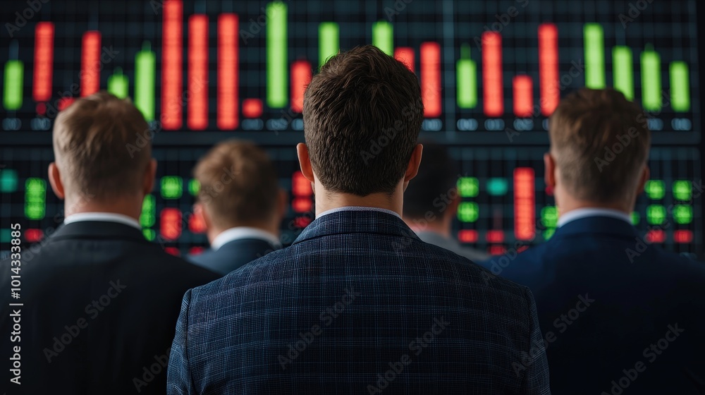Businessmen Analyzing Financial Data on Screen Stock Market Investment Trading Growth Businessmen Analyzing Financial Data on Screen Stock Market Investment Trading Growth
