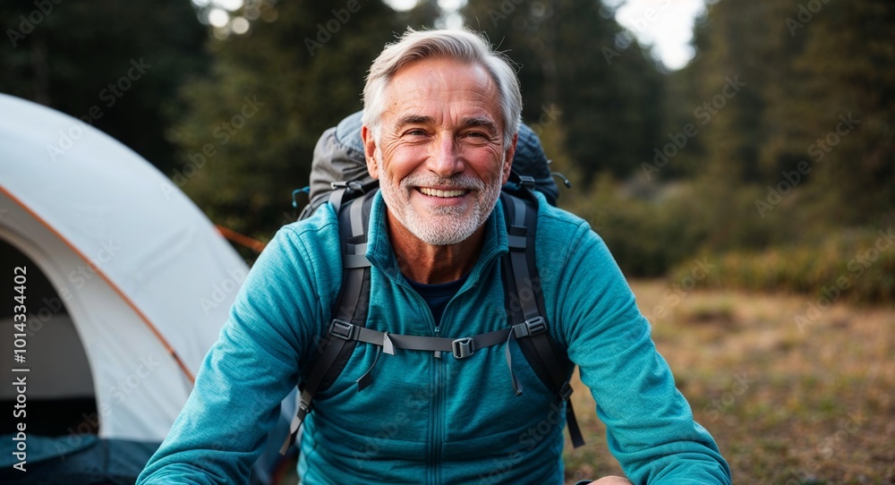 senior man with a bright smile staying active senior man with a bright smile staying active
