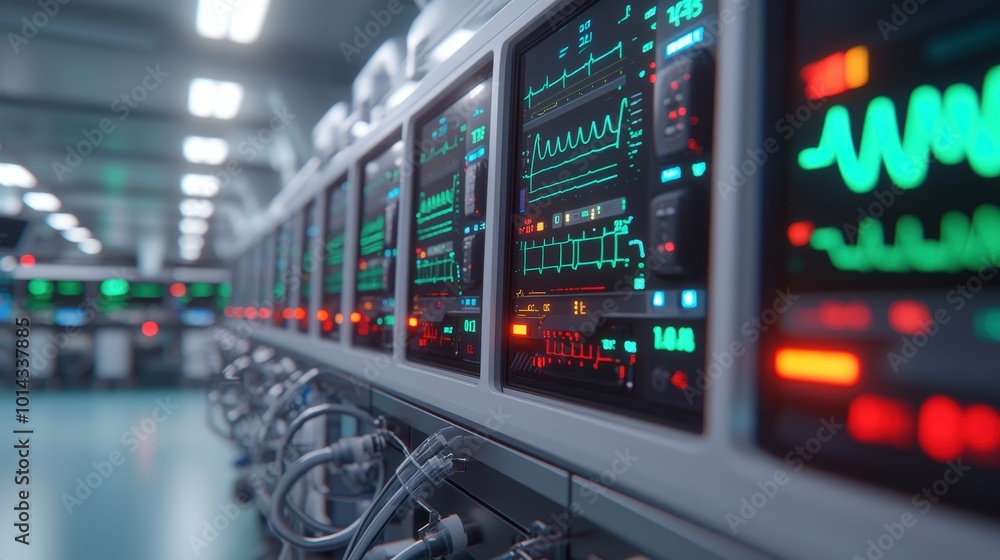 Intensive Care Unit Monitors with Vital Signs and Alarms Intensive Care Unit Monitors with Vital Signs and Alarms
