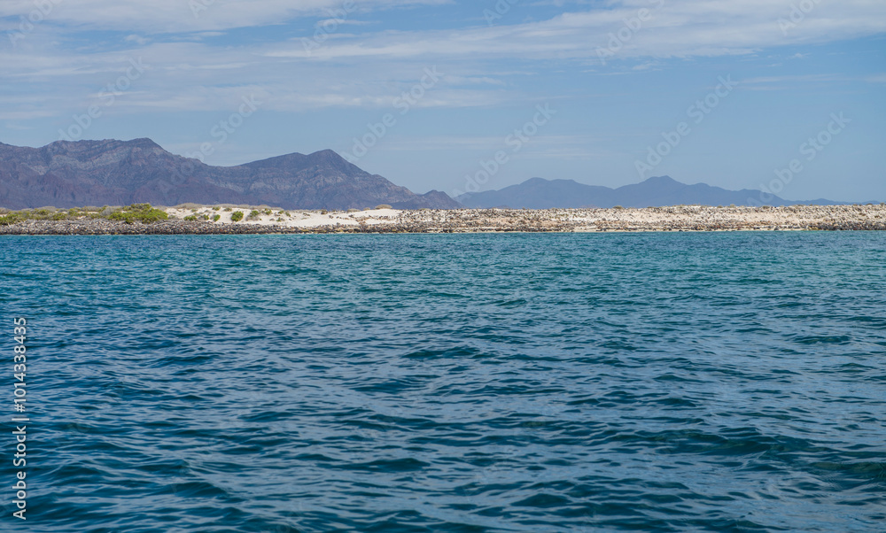 Navigating the rocky mountain formations on CORONADO Island in Loreto Baja California Sur. Natural landscapes, seascapes and geology of MEXICO. Navigating the rocky mountain formations on CORONADO Island in Loreto Baja California Sur. Natural landscapes, seascapes and geology of MEXICO.