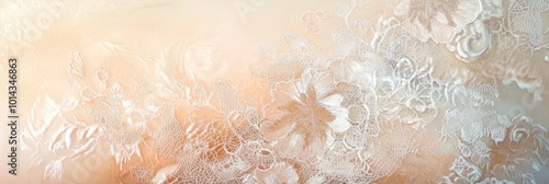 Intricate, fine brush marks creating a detailed, lace like texture in soft pastel colors photo