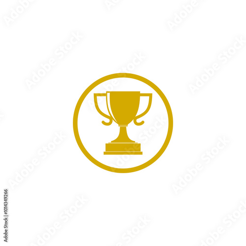 Champion cup icon. Trophy icon isolated on transparent background