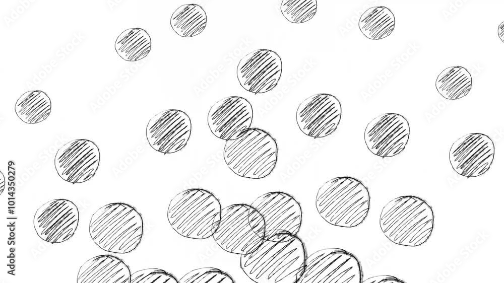 circles doodle on white background animation video circles doodle on white background animation video