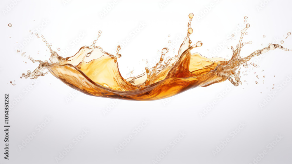 Fototapeta premium Liquid splash abstract background, white background.