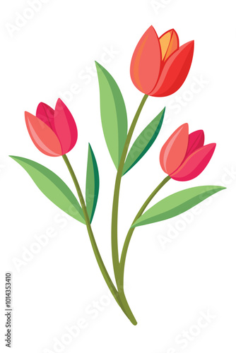 Wallpaper Mural Tulip Branch with Flowers Vector Illustration on White Background in Elegant Floral Design

 Torontodigital.ca