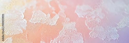 Intricate, fine brush marks creating a detailed, lace like texture in soft pastel colors photo