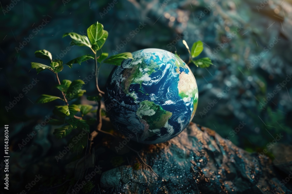Creative image for World Environment Day showcasing Earths beauty. Creative image for World Environment Day showcasing Earths beauty.