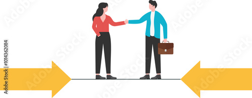 Conflict, bravery and competition, not giving way to each other.

