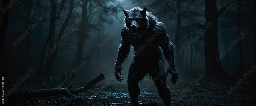 a bewitching werewolf with an enchanting sheen becomes the focal point of a haunting long exposure photograph. The subject of this captivating image is a werewolf, portrayed as lustrous and radiant a bewitching werewolf with an enchanting sheen becomes the focal point of a haunting long exposure photograph. The subject of this captivating image is a werewolf, portrayed as lustrous and radiant