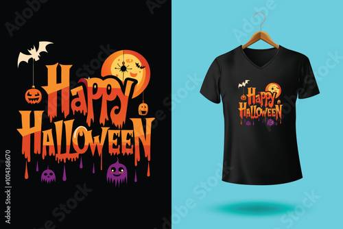 Happy Halloween custom t shirt design