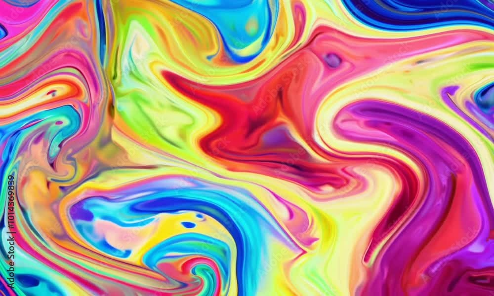 Mix of various bright hues, blending in a dynamic, fluid pattern Mix of various bright hues, blending in a dynamic, fluid pattern