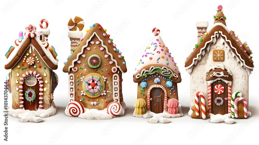 Fototapeta premium Captivating Confectionery Cottage in Fairytale Cartoon Style