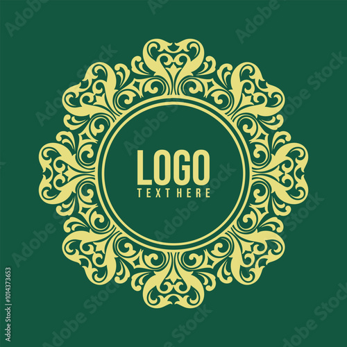 Classic logo ornament, brand template, sticker, furniture, t-shirt, printing