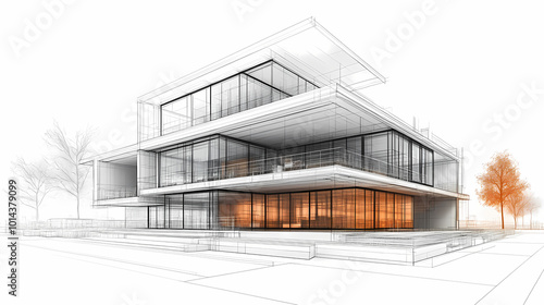 Continuous line simple house. One line illustration of housing,real estate,property. Single line vector illustration.