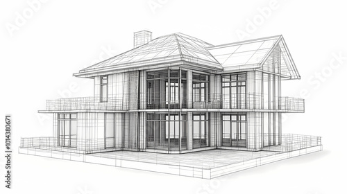 Continuous line simple house. One line illustration of housing,real estate,property. Single line vector illustration.