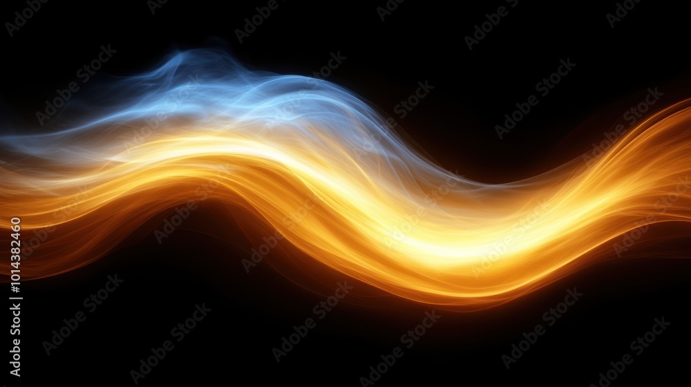 Abstract Flowing Wave of Warm and Cool Energy Abstract Flowing Wave of Warm and Cool Energy